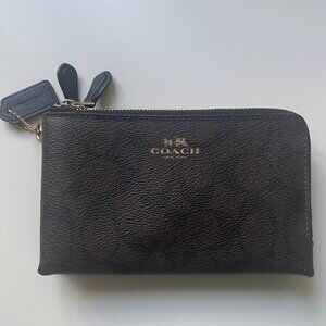 Coach Double Zippered Pouch